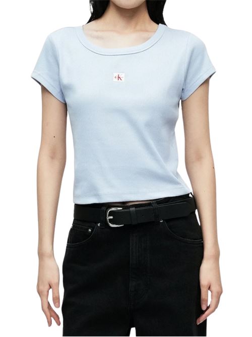 T-shirt crop a costine Calvin Klein Jeans | LV047C200GTKF